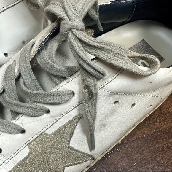 Golden Goose GG Superstar 102 in White with Ice Star and Blue Heel Size 8 - Picture 12 of 12